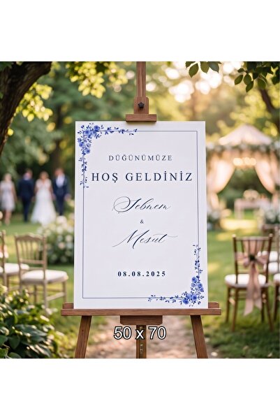 photonom Kişiye Özel Karşılama Panosu | Nişan & Düğün Giriş Panosu 50x70