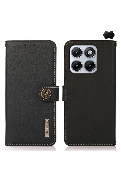 KHAZNEH Δερμάτινη Θήκη Πορτοφόλι Black (Motorola Edge 70 Fusion 5G)