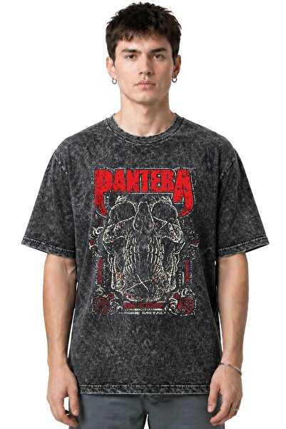 SEVBANO Μπλουζάκι Pantera Rock Metal Music Band με στάμπα μπροστά, Unisex, Ov...