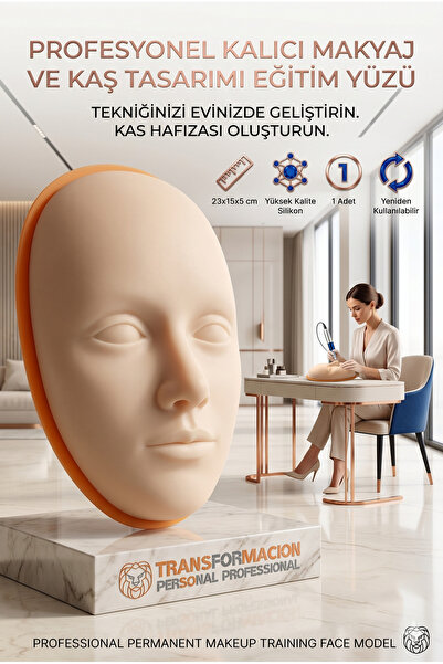 Transformacion 3D Kalıcı Makyaj Pratik Yüzü, Silikon Microblading Kaş Dudak E...