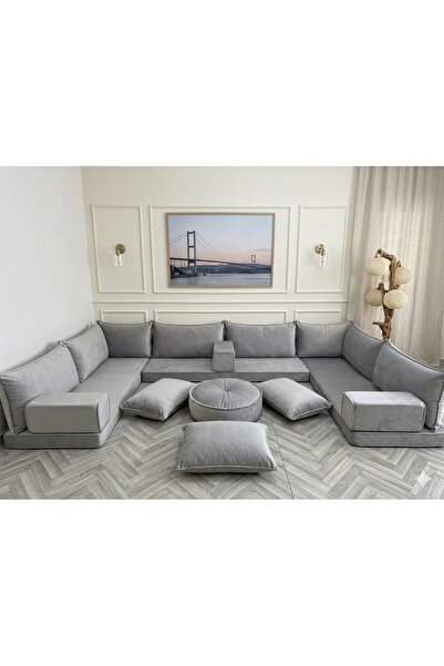 FEYZA DECOR HOME Premium Kadife Modern Şark Köşesi 21 Parça – 20 cm Süngerli ...