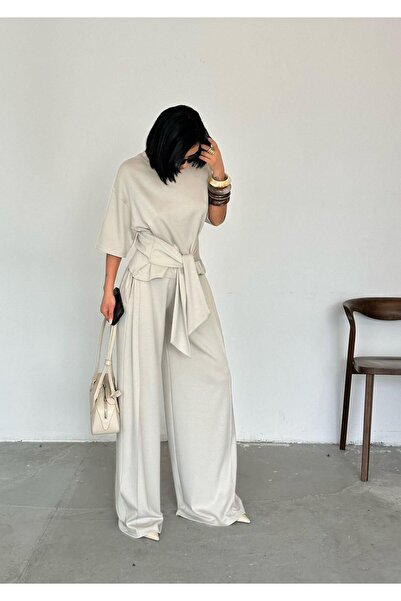 Butik Kuşak Detaylı Salaş Takım