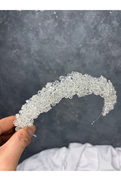 Hayalperest boncuk Coroană de mireasă de lux cu zirconiu, accesoriu de păr pe...