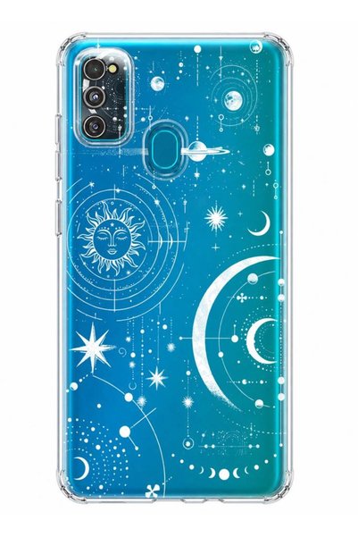 3GEN CASE Samsung Galaxy M31 Uyumlu Lüx Desenli Şeffaf Silikon Kılıf
