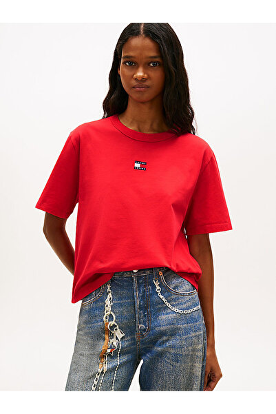 Tommy Hilfiger Kadın TJW Boxy Fit Badge T-shirt