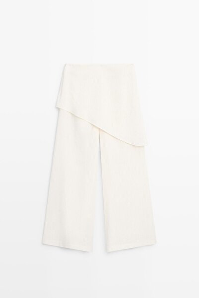 Massimo Dutti Dokulu total look şort etek
