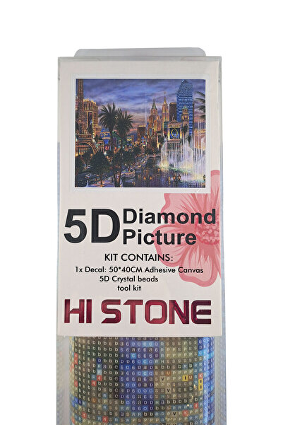 histone طقم تطريز بالألماس 5D مقاس 40×50 سم بنمط مساء في فيغاس