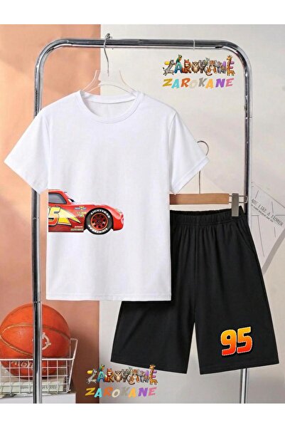 ZAROKANE Yandan Car Printed Top and Shorts/T-Shirt Two-Piece Summer Children'...