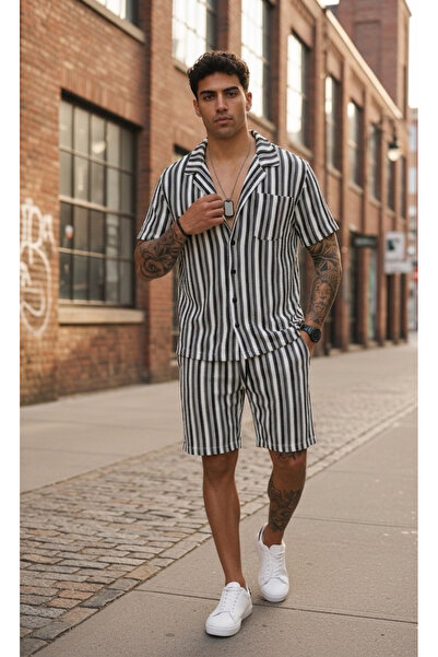casualshoes Men's summer suit, shirt and shorts, comfortable, Drapey, fashion...