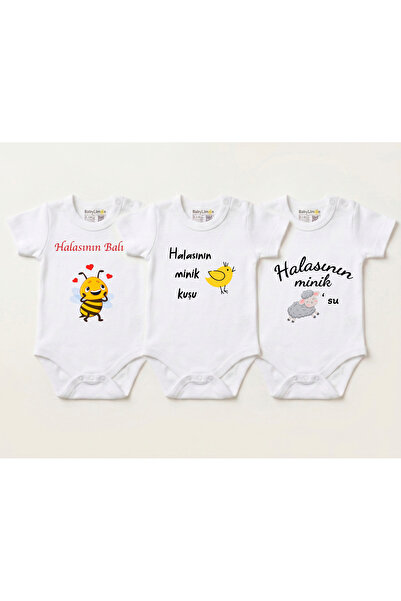 BabyLimon بدلة أطفال مطبوعة، بيضاء، بتصميم عسل الجدة والطائر الصغير، بأكمام ق...
