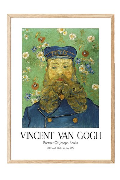 Postifull Vinsent van Gog - Portret Žozefa Rulena, slika u drvenom okviru, um...