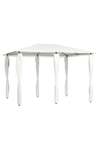 vidaxl FOISOR cu huse pentru stâlpi, crem, 3x4x2,6 m, 160 g/mÂ²