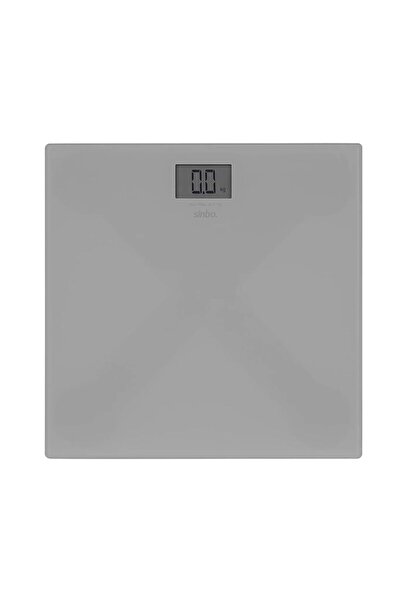 Go İthalat SİNBO SBS-4451 DİJİTAL - PİLLİ GRİ CAM BANYO BASKÜL TERAZİ TARTI LCD EKRAN 180KG/100GR 26X26CM (5680