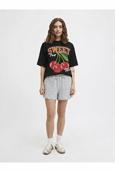ZAVIXO Γυναικείο μπλουζάκι με στάμπα, oversized, 100% βαμβάκι |   Άνετο κοντο...