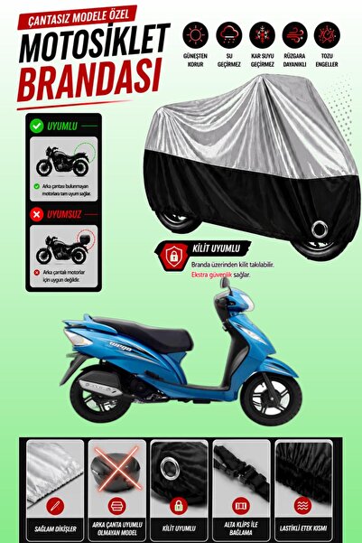 Cemku Twin Top Gray - Bottom Black Tvs Wego Compatible Engine Cover, Rear Bag...