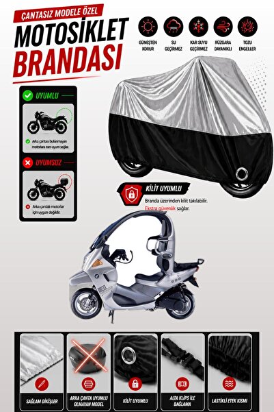 Cemku Twin غطاء محرك متوافق مع سيارة BMW C1 باللون الرمادي من الأعلى والأسود ...