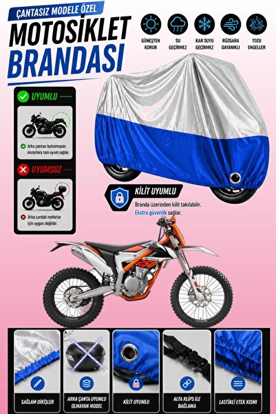 Cemku Twin غطاء محرك متوافق مع KTM 250 F Freeride باللون الرمادي من الأعلى وا...