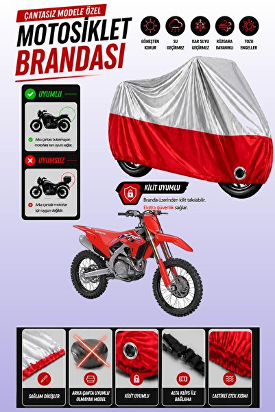Cemku Twin غطاء محرك متوافق مع هوندا CRF 450 R باللون الرمادي من الأعلى والأح...