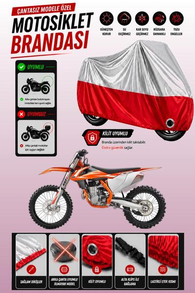 Cemku Twin Top Gray - Bottom Red Ktm 450 Sxf Compatible Engine Cover, Rear Ba...