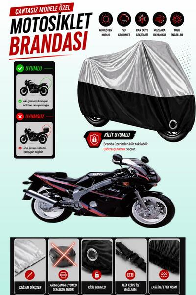 Cemku Twin غطاء محرك ياماها FZR 600 متوافق مع اللون الرمادي العلوي والأسود ال...