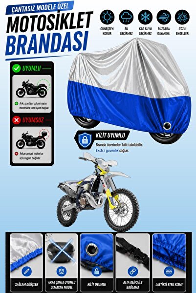 Cemku Twin غطاء محرك متوافق مع Husqvarna TE 300i باللون الرمادي من الأعلى وال...