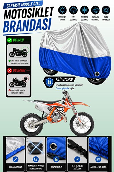 Cemku Twin غطاء محرك متوافق مع KTM 85 SX باللون الرمادي من الأعلى والأزرق من ...
