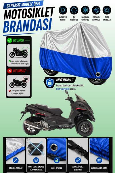 Cemku Twin Top Gray - Bottom Blue Gilera Fuoco 500 Compatible Engine Cover, R...