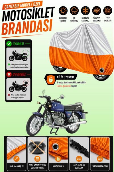 Cemku Twin Top Gray - Bottom Orange Bmw R 60-6 Compatible Engine Cover, Rear ...