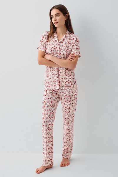 Pierre Cardin 9198 Women's Front Buttoned Pajama Set