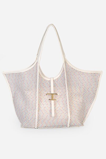 Alessia Bag Alina t Logo Mesh Shoulder Bag
