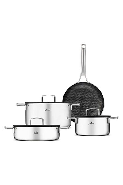 Jumbo New Weston 3 Ply Induction Bottom 7 Piece Steel Cookware Set
