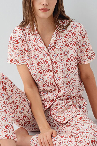 Pierre Cardin 9198 Women's Front Buttoned Pajama Set