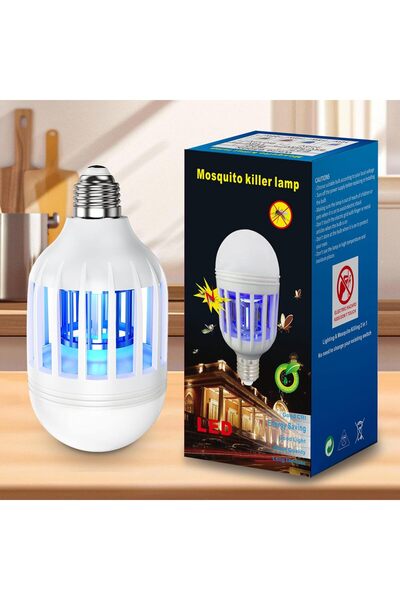 unbranded Bec LED anti-țânțari 2 în 1, lumină și eliminare insecte, UV non-to...