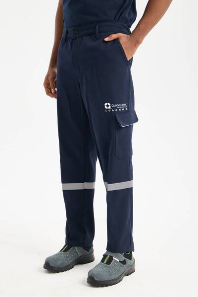Quicksteps PANT-0002 Pro İş Pantalonu Reflektörlü 1612 Gabardin Puntorizeli L...