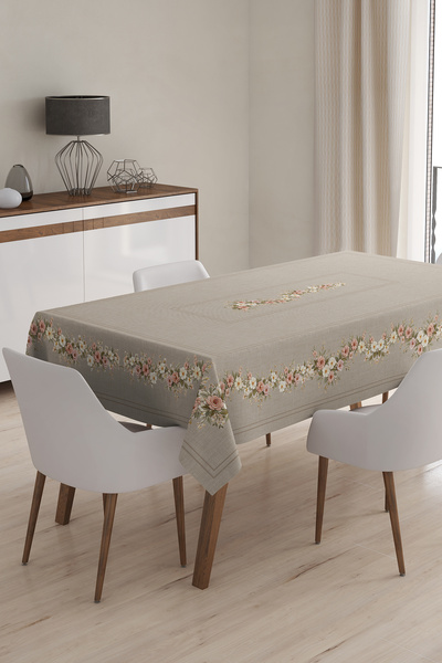 Befahomes KANEVİÇE GÜL BASKILI MASA ÖRTÜSÜ