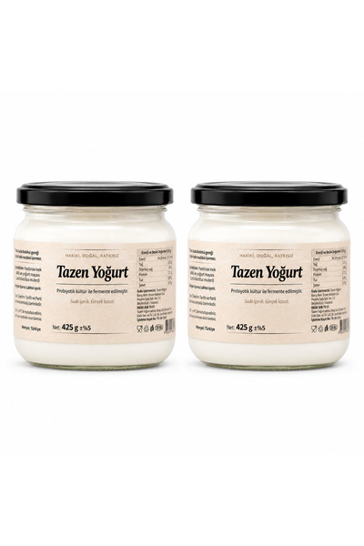 Tazen Yoğurt Tazen L. Reuteri Kültürlü Cam Kavanoz Yoğurt 2'li Paket 2 x 425 g