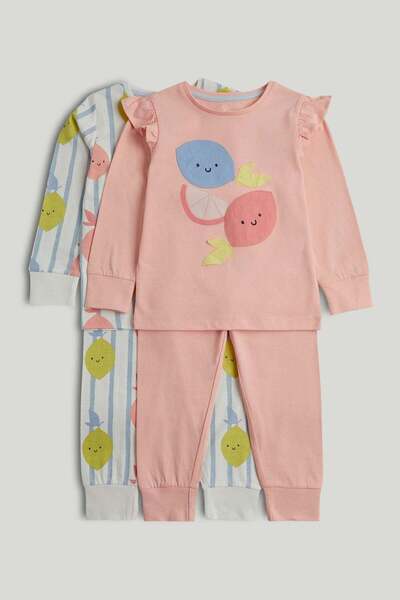 MOTHERCARE 2 Pack Lemon Pyjamas
