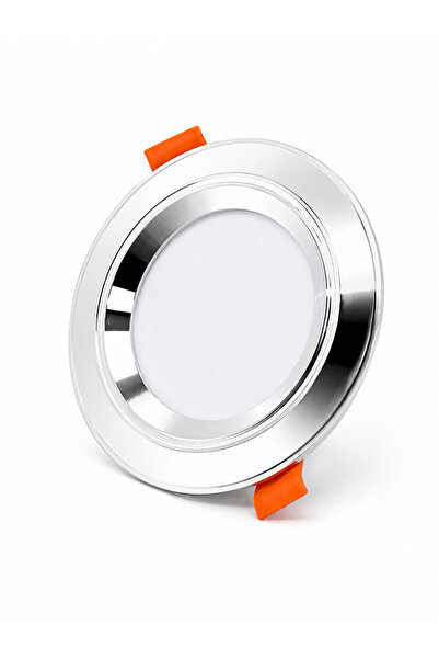 Dila’s home 5 Watt Krom Kasa 3 Renkli Led Spot Beyaz-Günışığı-Sarı Işık (Vide...