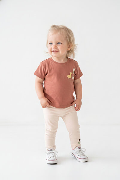 Dolcetots Baby Girl Striped T-Shirt and Leggings Two-Piece Casual Set