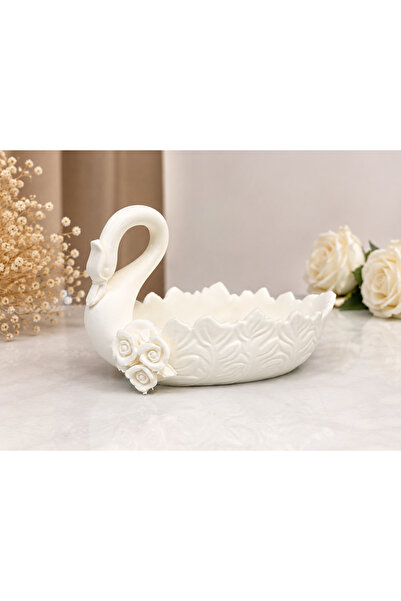 Mayah Concept 3D Printed Decorative Organizer Basket with Swan Figure