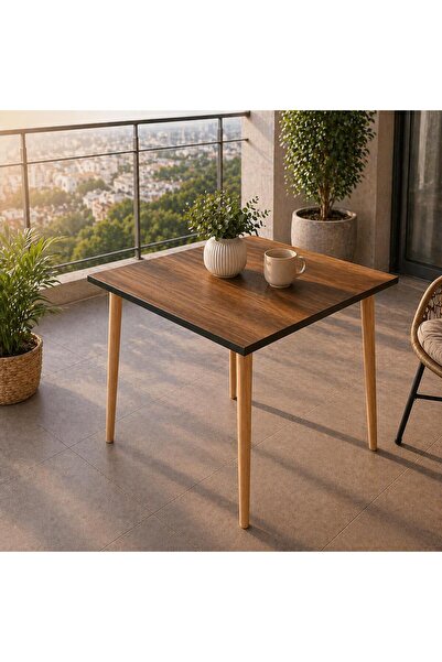 ZİYNET HOME Modern Kare Masa 70x70 cm Çalışma Masası Balkon Teras Yemek Masas...