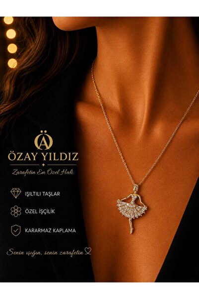 ÖZAY YILDIZ BALERİN FİGÜRLÜ KADIN KOLYE GOLD