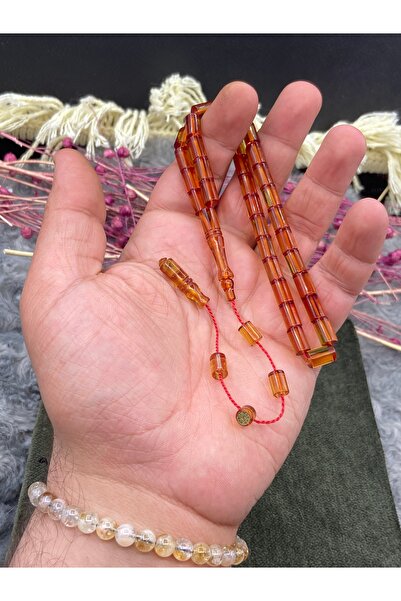 Kttesbihaksesuar 6x10 mm HAKAN TURAN USTA İŞÇİLİKLİ KESME ATEŞ KEHRİBAR TESBİH