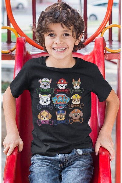 SEVBANO Tricou pentru copii cu imprimeu Paw Petrol, unisex, cu desene animate...
