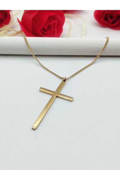 NN Lant cu cruce Simple-placat cu aur 18k