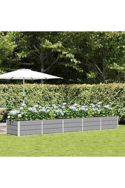 vidaxl Jardiniera Gri deschis 400 x 80 x 45 cm Otel