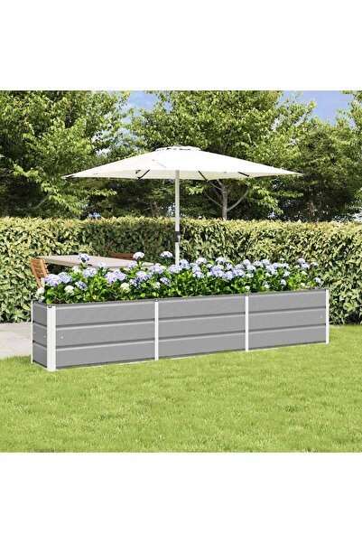 vidaxl Jardiniera Gri deschis 240 x 40 x 45 cm Otel