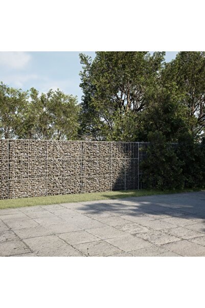 vidaxl Cos gabion cu capac, 400x50x150 cm, fier galvanizat