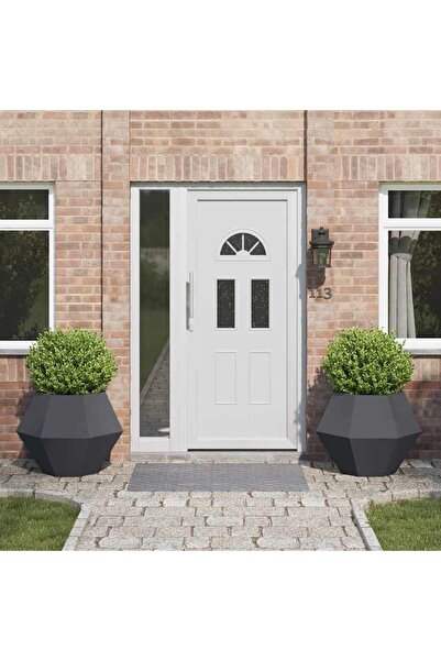 vidaxl Jardiniera 2 pcs Antracit 75 x 75 x 60 cm Otel