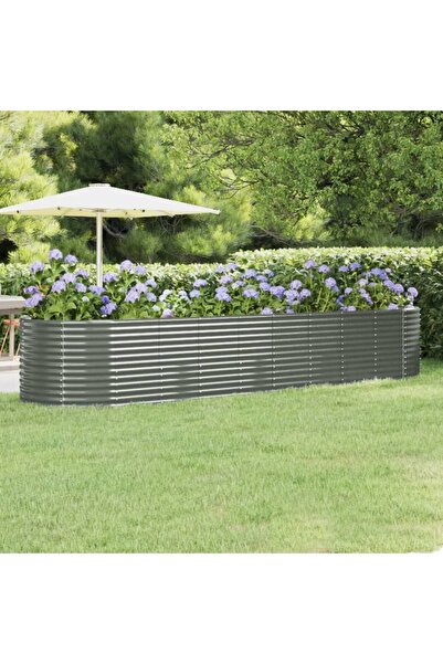vidaxl Strat inaltat gradina 396x100x68 cm otel galvanizat